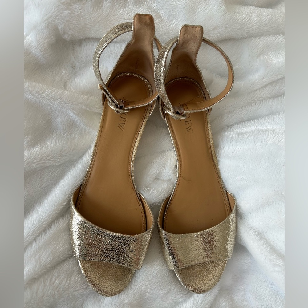 Gold Wedge Sandal from J. Crew, Women’s Size 10